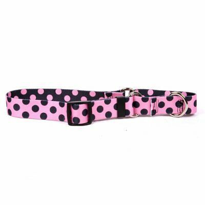 Yellow Dog Design Pink/Black Polka Dot Dog Collar 18''- 28'' RRP £15.99 CLEARANCE XL £7.99